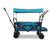 Carrito de playa plegable FX-CTB800 FUXTEC con toldo protector UV, mango empuje y extensión internar cap. de carga 75kg. Azul Türkis