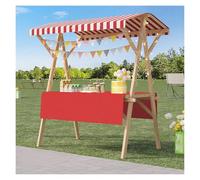 Carrito de postre vintage de gran tamaño con estante para manteles y exhibición, puesto de comida para fiestas