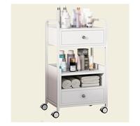 Carrito de salón con frenos, estantes extraíbles escalonados para un almacenamiento espacioso, fácil montaje para belleza y hospitalidad