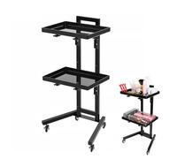 Carrito de salón - Organizador de acero inoxidable con bandeja de almacenamiento - Mesa enrollable con ruedas para peluquería | Para centro de spa estación de uñas, sala de entrenamiento y suministros