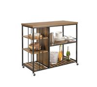 Carrito de servicio camarera con ruedas multiusos con 5 estantes 110 x 45 x 92 cm svw18-f sobuy