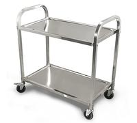 Carrito de servicio, carrito de servicio con ruedas de acero inoxidable de 2/3 pisos, carrito de cocina desmontable, carrito de cocina con ruedas de bloqueo, estante de almacenamiento, carrito de serv