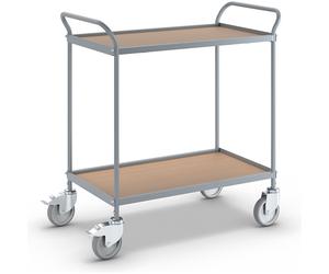 Carrito de servicio eurokraft pro, altura de los pisos 590 mm, 2 pisos