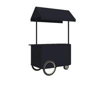 Carrito de servicio pesado para exteriores con ruedas, gran espacio de almacenamiento, quiosco móvil para alimentos, bebidas, manualidades y eventos
