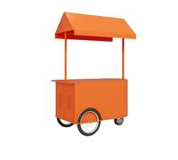 Carrito de servicio pesado para exteriores con ruedas, gran espacio de almacenamiento, quiosco móvil para alimentos, bebidas, manualidades y eventos