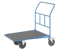 Carrito de supermercado con plataforma eurokraft pro, sin barandilla