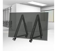 Carrito de TV ajustable con ruedas, soporte inclinable para televisores LED planos/curvos de 32 a 58 pulgadas, soporte móvil de altura ajustable para un fácil movimiento y una experiencia de