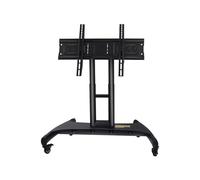 Carrito de TV móvil ajustable para pantallas de 32 a 70 pulgadas, soporte rodante con inclinación de 0 a 90°, soporte de TV portátil para hogar y oficina, soporta hasta 50 kg, fácil movilidad y