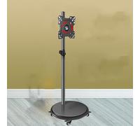 Carrito de TV móvil con ruedas, altura ajustable, gira horizontal y verticalmente, se adapta a pantallas de 24 a 55 pulgadas, soporta hasta 66 libras, perfecto para uso doméstico y de oficina