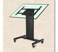 Carrito de TV móvil con ruedas, soporte ajustable para televisores de 32 a 65 pulgadas, podio universal de conferencias, ángulo de visión de 90°, VESA 600 x 400 mm, perfecto para eventos