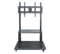 Carrito de TV móvil resistente con soporte de montaje, soporte de TV rodante para televisores de 32 a 70 pulgadas, altura ajustable, soporte de exhibición portátil para eventos en casa y oficina