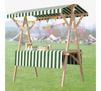 Carrito de Venta al Aire Libre Plegable, quiosco de exhibición con toldo, Estante de concesión para Puestos de Comida y Eventos de Comida callejera en mercados(H,59x23.6in Folding Type)