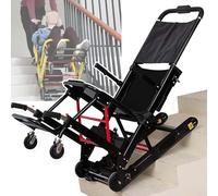 Carrito eléctrico para silla de ruedas, silla plegable portátil, elevador de escaleras, equipo médico, capacidad de carga de 370 libras (negro)