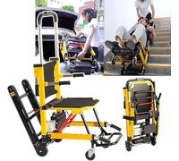 Carrito eléctrico para silla de ruedas, silla plegable portátil, elevador de escaleras, equipo médico de asistencia de movilidad, capacidad de carga de 370 libras (amarillo)