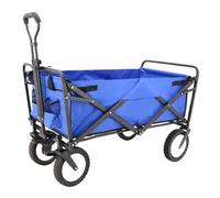 Carrito for Exteriores, Transporte de Equipo Pesca, Remolque pequeño, Carrito Compras Plegable Cuatro Ruedas for supermercado, for(Blue)