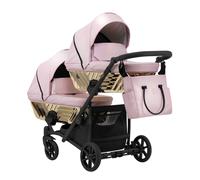 Carrito Gemelar IVENTO DUO GLAM Gemelos - COLOR : Rosa, Dos sillitas de coche: SI DOS ASIENTOS ( +200 €)