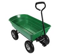 Carrito jardín basculante, Capacidad 75l, Carga 240kg, Carretilla de Transporte Carro de Mano Verde