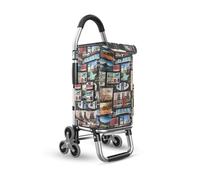 Carrito ligero para comestibles, bolsa de compras plegable con diseño impermeable para un fácil almacenamiento
