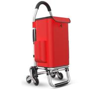 Carrito ligero para subir escaleras, diseño impermeable, 6 ruedas silenciosas, fácil de plegar y desmontar para un transporte sin esfuerzo, ideal para comestibles y mudanzas