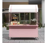 Carrito ligero para vendedores al aire libre con toldo le Vending nd Kiosk Trolley para granjeros, mercados de alimentos y ventas de alimentos, perfecto para vender juguetes y dulces