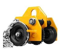 Carrito manual de aleación de acero en I, carrito de empuje resistente para pistas rectas y curvas, perfecto para elevación industrial y uso en garaje, alta capacidad de carga