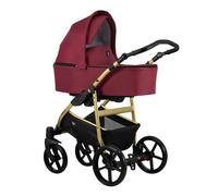 Carrito Mata/ Marco oro - COLOR : burdeos, PIEZAS: Tres piezas