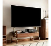 Carrito móvil para TV, Soporte Resistente con Ruedas para televisores, Altura Ajustable, Soporte de Suelo para televisión con cajón de Almacenamiento, para televisores de 40 a 85 Pulgadas(B)