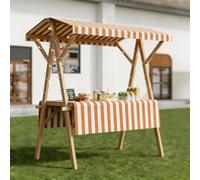 Carrito móvil plegable con toldo para uso comercial en eventos y concesiones