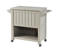 casa.pro Carrito Nevera Arsita para Bebidas Carro de Servicio Multiusos con Bolsa de Nevera Carro Auxiliar para Jardín Balcón Barbacoa PVC Plástico 102 x 47 x 87 cm - Beige