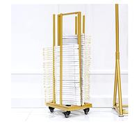 Carrito organizador de perchas, estante portátil de almacenamiento de ropa con ruedas, apilador de perchas 2 en 1 para lavandería y tienda de ropa, diseño compacto