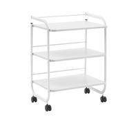 Carrito para cosméticos - 3 estantes - 60 x 43 x 83 cm - blanco | physa