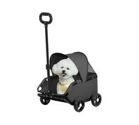 Carrito Para Gatos Plegable Perros Pequeños y Transportín Ventilado Exterior 7 Kg Uso en Centro Comercial Parque Playa Paseos Viajes Visitas al Veterinario
