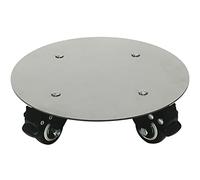 Carrito para macetas, con Ruedas, Resistente, para Interiores, clásico, Redondo, con Ruedas móviles, Base Gruesa de Acero Inoxidable para macetas, para Exteriores, capaci