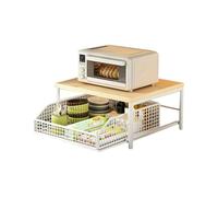 Carrito para Microondas con Cajón | Mueble De Cocina Multiusos | Kitchen Cart Soporte para Microondas De Cocina con Tableros De MDF Sólidos Y Marco Reforzado(White)
