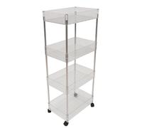 Carrito para Pañales de bebé de 4 Niveles con Ruedas de Gran Capacidad, Organizador Esencial para Guardería de Recién Nacidos para Cambiador, Fácil Montaje