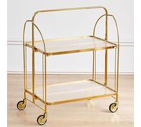Carrito plegable con ruedas - Carrito portátil para cocina, comedor y fiesta, para una fácil movilidad y almacenamiento cómodo