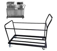 Carrito plegable de almacenamiento para sillas - Dolly para apilar y rodar sillas plegables de resina, ideal para fiestas, garajes, banquetes y eventos de boda