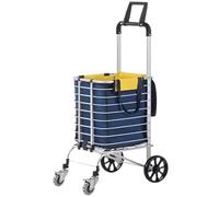 Carrito plegable de aluminio con ruedas, ligero, para la compra, escalada, transporte, utilitario, compacto y portátil para un fácil transporte