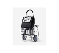 Carrito plegable de aluminio para subir escaleras con 2 ruedas, carrito de compras ligero para lavandería y comestibles, portátil y ayudante de compras