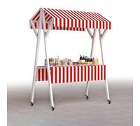 Carrito plegable para aperitivos, cabina portátil para exhibición de postres, carrito de empuje para eventos al aire libre y playas, equipo multiusos para vendedores callejeros