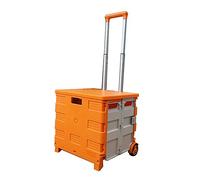 Carrito plegable para maletero, carrito de compras ligero de 2 ruedas para coche, diseño compacto, práctico transportador de comestibles, carrito de utilidad portátil para un fácil almacenamiento