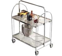 Carrito plegable portátil con ruedas - Carrito versátil de cocina, comedor y fiesta para una fácil movilidad y almacenamiento cómodo