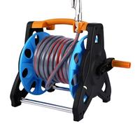 Carrito portamanguera portátil para exteriores, carro para tubos de exterior | Contenedor para manguera de agua con ruedas, instalación para lavado de coche en el jardín, diseño de marco