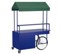 Carrito portátil con toldo, puesto de mercado móvil con almacenamiento de doble capa, ruedas bloqueables de 360°, soporte de exhibición de alimentos y productos para eventos, mercados de agricultores
