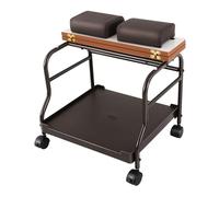 Carrito portátil para baño de pies, plegable, capacidad de carga de 18 kg, marco de acero con 4 ruedas silenciosas, 50 × 42 × 47 cm, carrito de baño de pies para salón de belleza