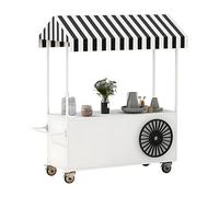 Carrito portátil para exteriores con toldo para mercados callejeros, eventos de comida y catering, fácil instalación, diseño versátil para vendedores