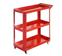Carrito rodante de 3 niveles, solución de almacenamiento móvil para herramientas, plantas y suministros de jardín, ideal para organización de garaje, hogar y taller