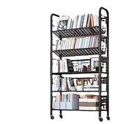 Carrito rodante de 5 niveles con dirección de 360°, almacenamiento móvil versátil para la organización del hogar y la oficina