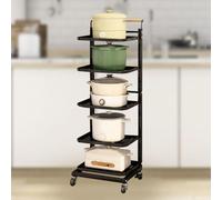 Carrito rodante para cajón de cocina para almacenamiento de baño, estante de microondas, tablas de 5 x 5 pulgadas, versátil para cocina y baño, ahorra espacio, fácil de colocar