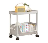Carrito Rodante para Libros,de Almacenamiento Multiusos para Dormitorio - Estantería Rodante para Escritorio,para Interior Hogar Estudio Escuela Oficina Documentos DVD Portátil Cocina Libros Cosmético